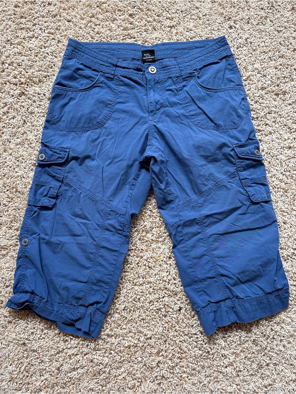 Kuhl Kultivatr Kargo Crop Pants Womens Size 6 Convertible Roll-Up Hiking Blue